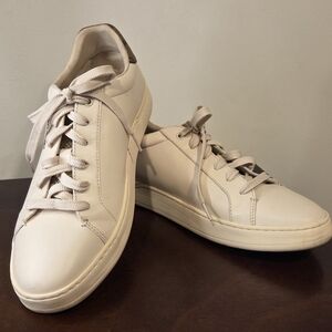 Coach Cream Lace-Up Sneakers.        Size 11 B.